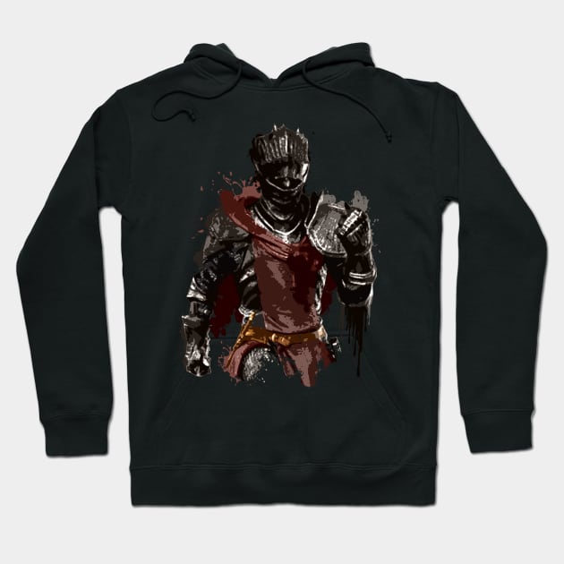 Red Knight Splatter Hoodie by 666hughes